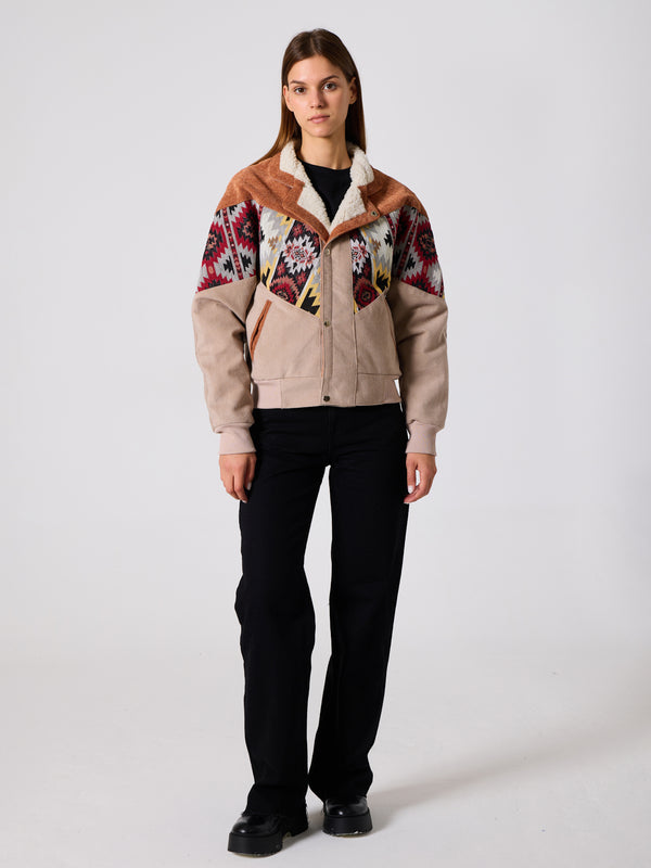Inca Orange & Cream Vintage Jacket XS