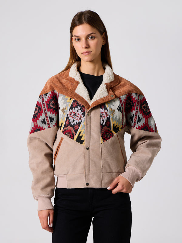 Inca Orange & Cream Vintage Jacket XS
