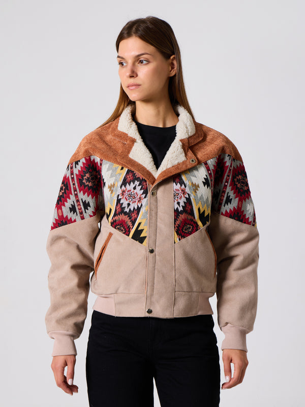 Inca Orange & Cream Vintage Jacket XS