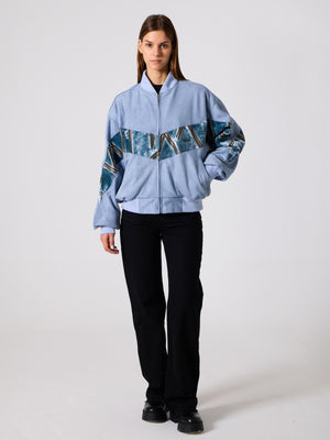 Bomber Baby Blue Vintage Jacket XL