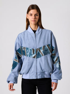 Bomber Baby Blue Vintage Jacket XL