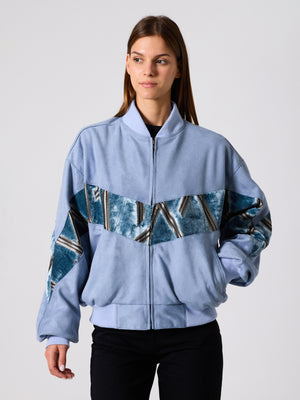 Bomber Baby Blue Vintage Jacket XL