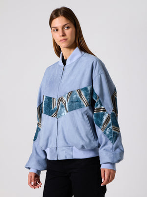 Bomber Baby Blue Vintage Jacket XL