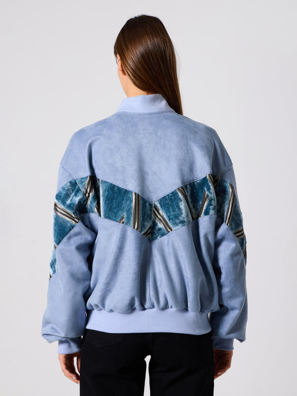 Bomber Baby Blue Vintage Jacket XL