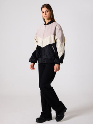 Bomber White & Black Vintage Jacket XL