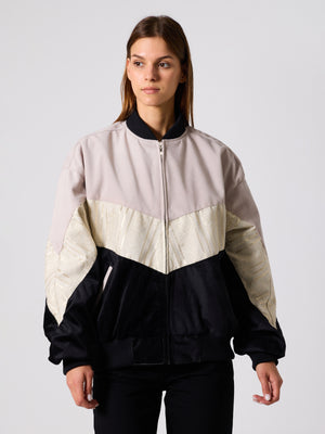 Bomber White & Black Vintage Jacket XL