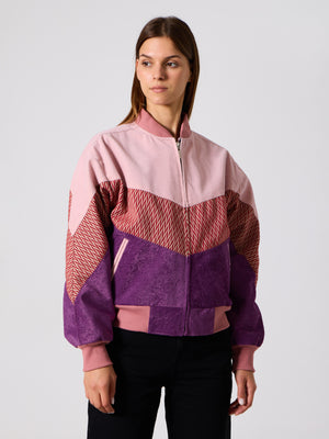 Bomber Pink & Purple Vintage Jacket S