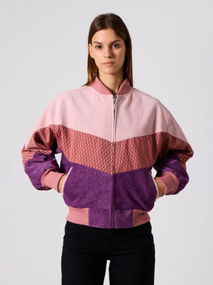 Bomber Pink & Purple Vintage Jacket S
