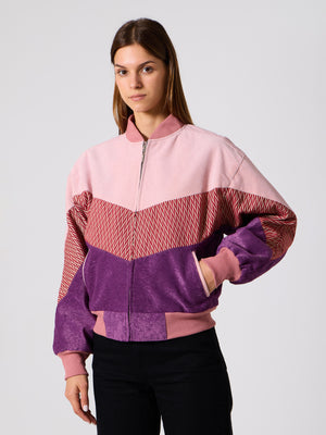 Bomber Pink & Purple Vintage Jacket S