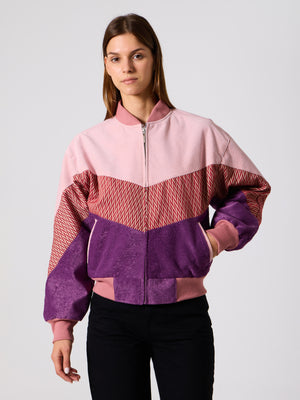 Bomber Pink & Purple Vintage Jacket S
