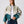 Bomber Light Green & Emerald Vintage Jacket S