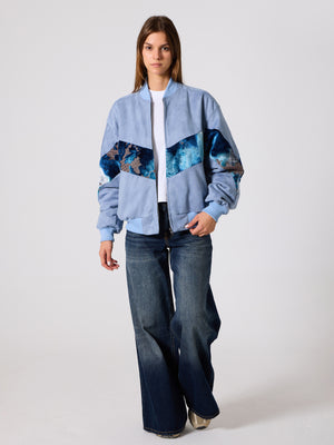 Bomber Baby Blue Vintage Jacket L