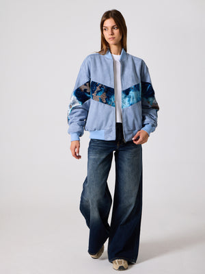 Bomber Baby Blue Vintage Jacket L