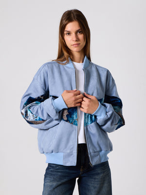 Bomber Baby Blue Vintage Jacket L