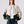 Bomber White & Emerald Vintage Jacket M