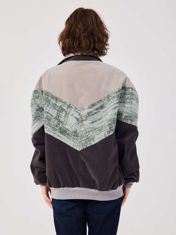 Aztec Cream & Dark Grey Unisex Vintage Jacket M