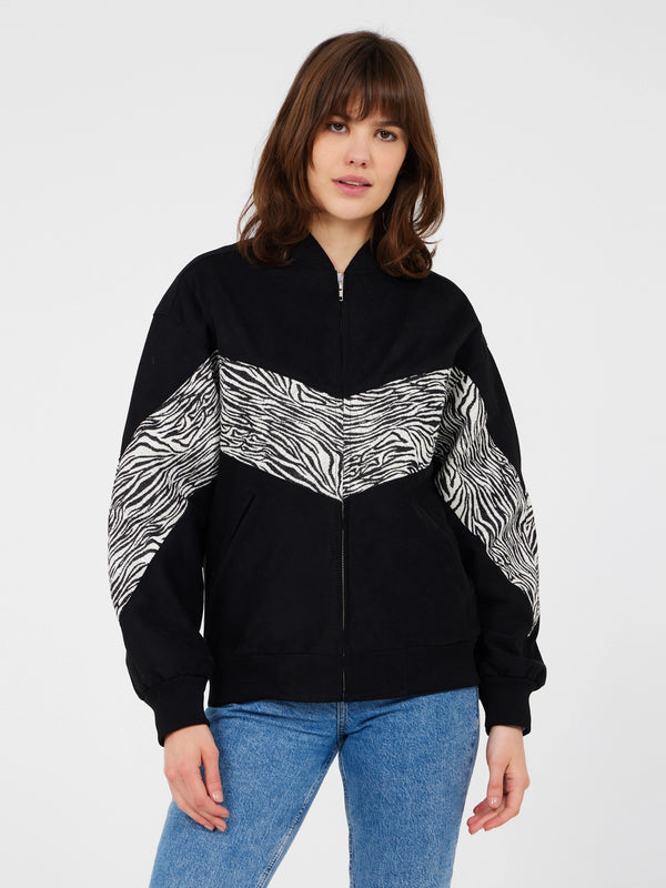 Aztec Black Bomber Jacket XS