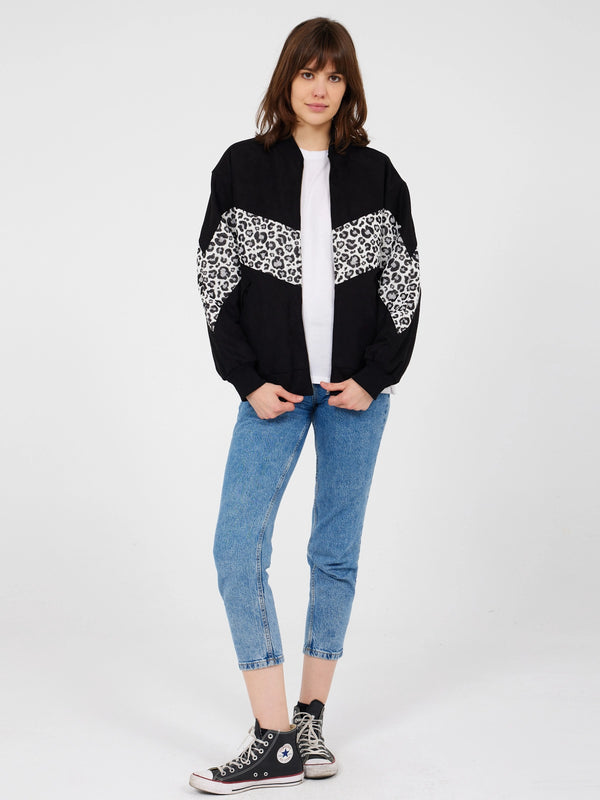 Aztec Black Bomber Jacket XS