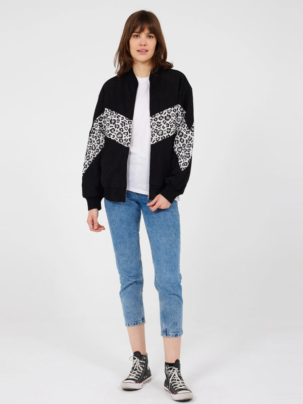 Aztec Black Bomber Jacket XS