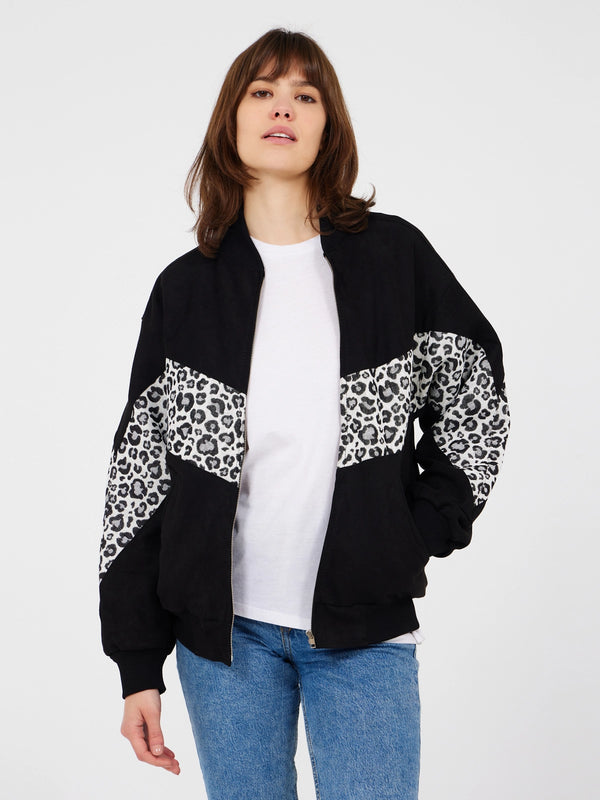 Aztec Black Bomber Jacket XS