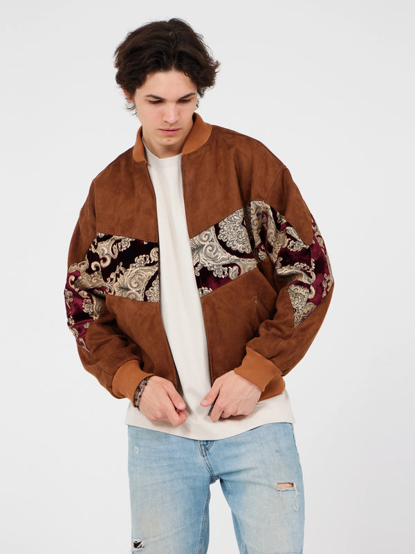 Aztec Brown Bomber Jacket M