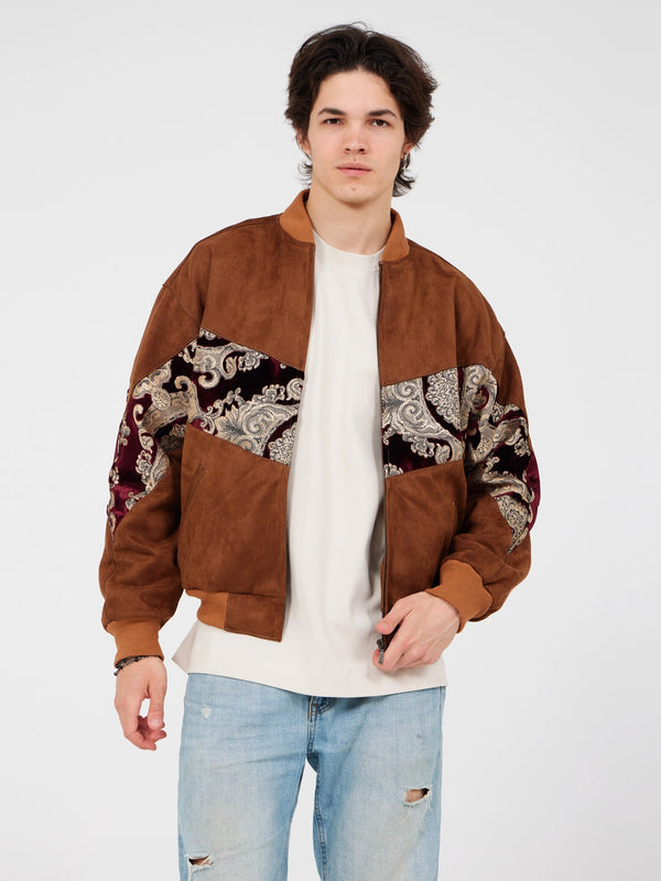 Aztec Brown Bomber Jacket M