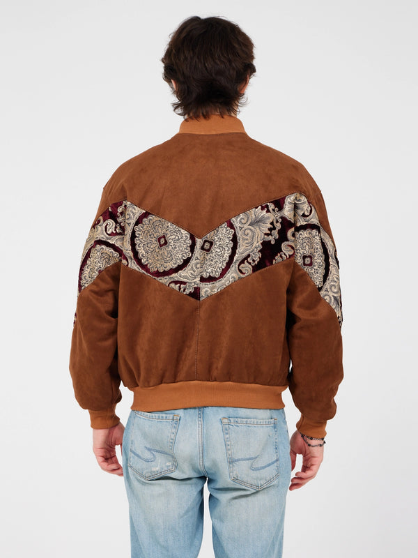 Aztec Brown Bomber Jacket M