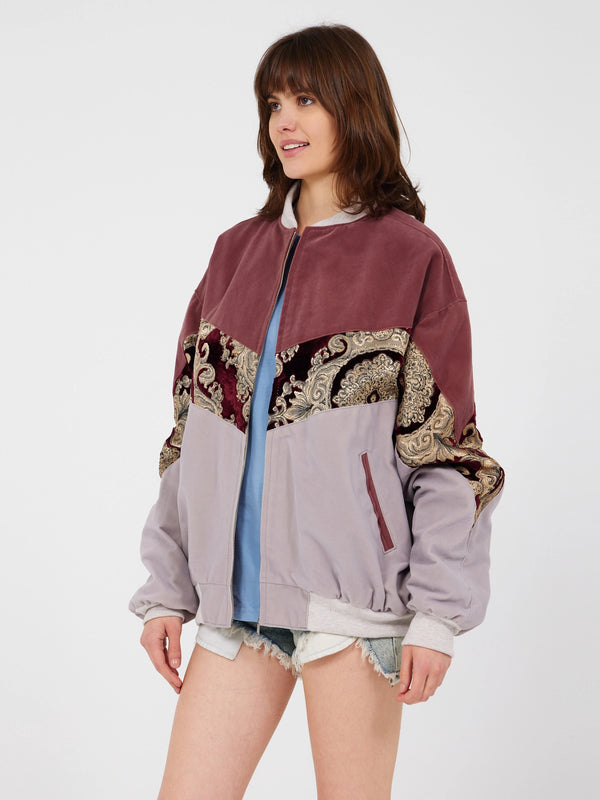 Aztec Brown & Grey Bomber Jacket XL