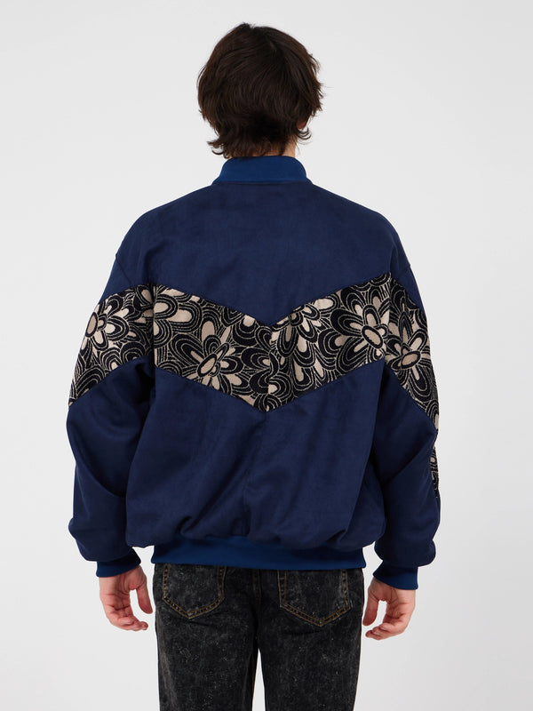 Aztec Navy Blue Bomber Jacket XL