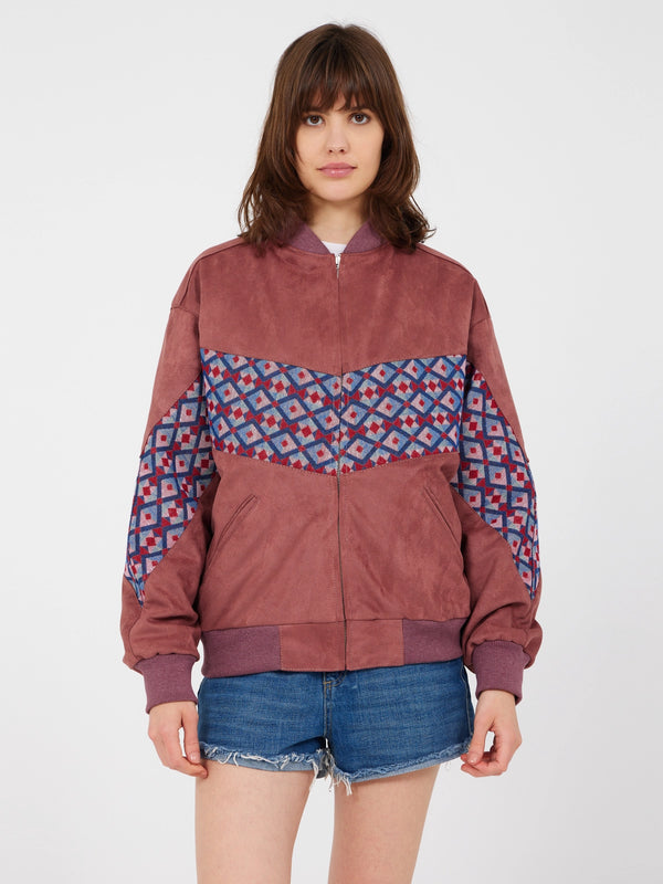 Aztec Brown Bomber Jacket S