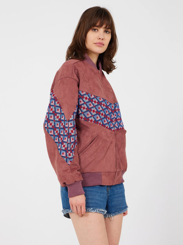 Aztec Brown Bomber Jacket S