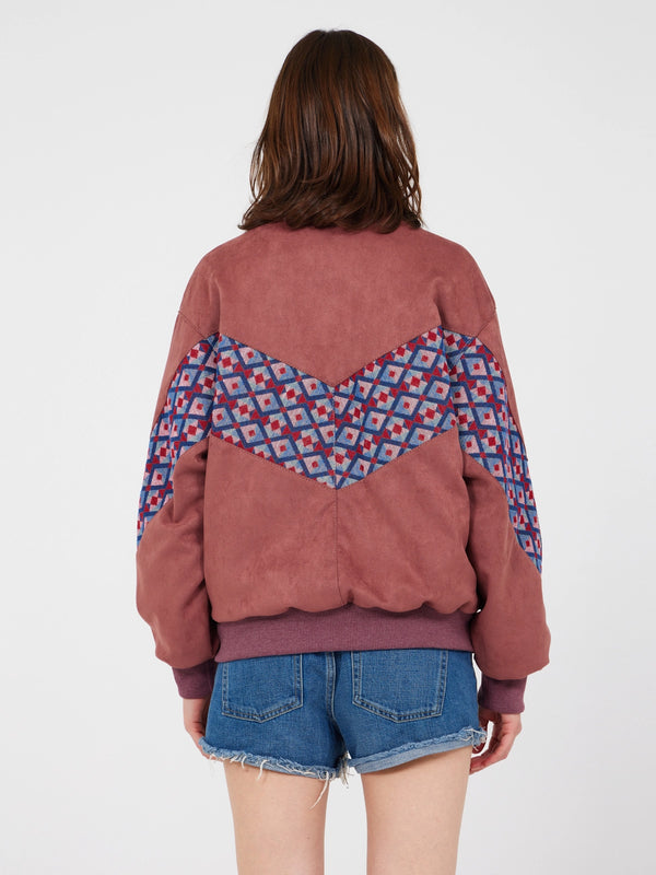 Aztec Brown Bomber Jacket S