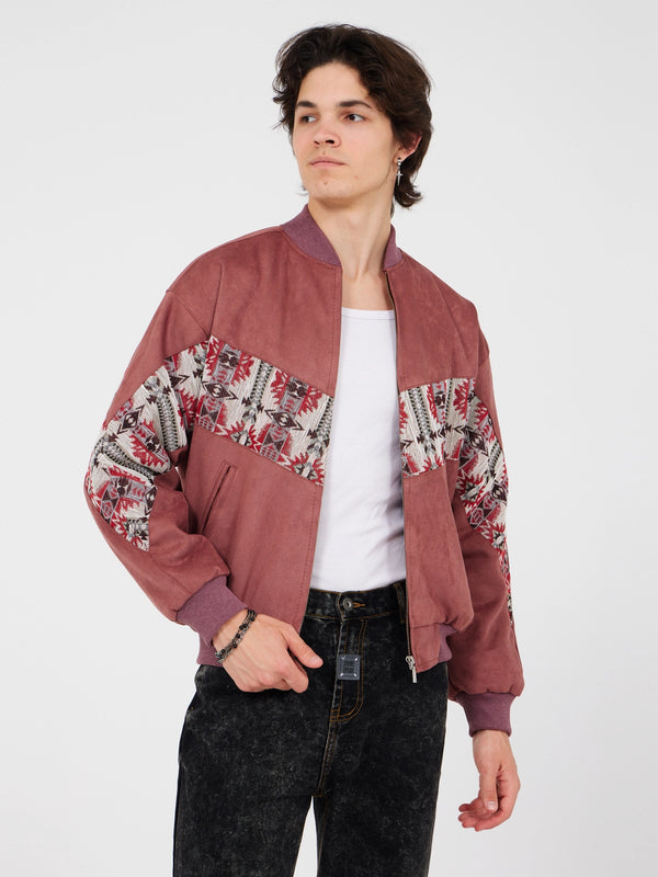 Aztec Brown Bomber Jacket M