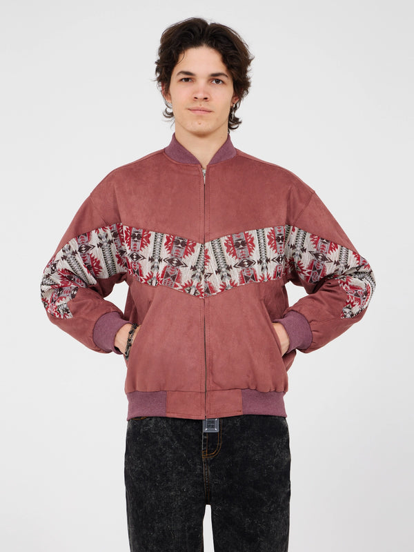 Aztec Brown Bomber Jacket M