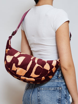 BURGUNDY UNISEX VINTAGE BAG