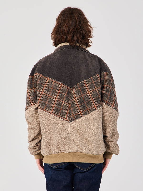 Aztec Grey & Brown Unisex Vintage Jacket XS