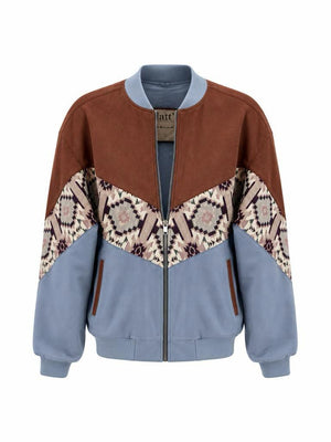 Brown & Baby Blue Vintage Jacket M