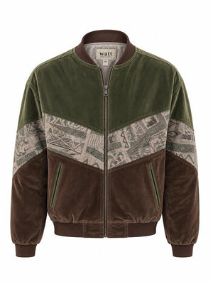 Brown & Oil Green Vintage Jacket M