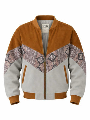 Light Grey & Brown Vintage Jacket XS