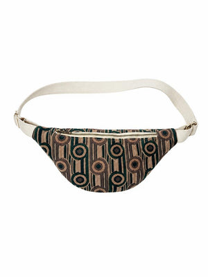 BROWN STRIPED UNISEX VINTAGE BAG