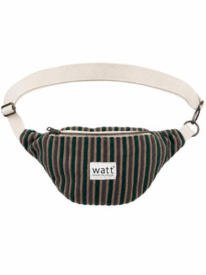 BLACK STRIPED UNISEX VINTAGE BAG