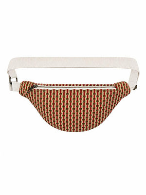 RED & CREAM STRIPED UNISEX VINTAGE BAG