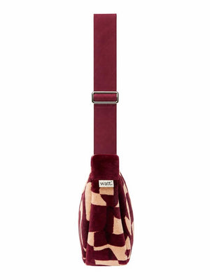 BURGUNDY & CREAM UNISEX VINTAGE BAG