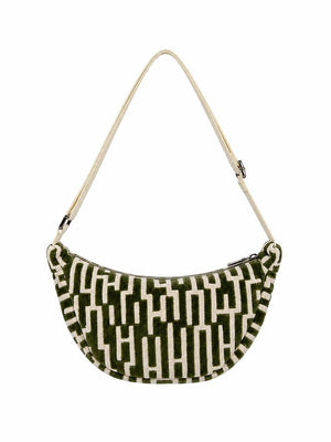 GREEN & WHITE UNISEX VINTAGE BAG