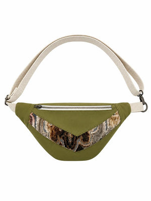 GREEN & WHITE UNISEX VINTAGE BAG